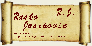 Raško Josipović vizit kartica